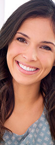 woman showing off smile